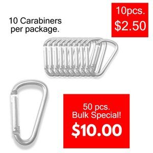 Silver Carabiners